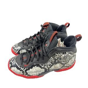 Nike Air Foamposite One Albino Snakeskin GS 5Y Big Boy  644791 Sneaker Red Black